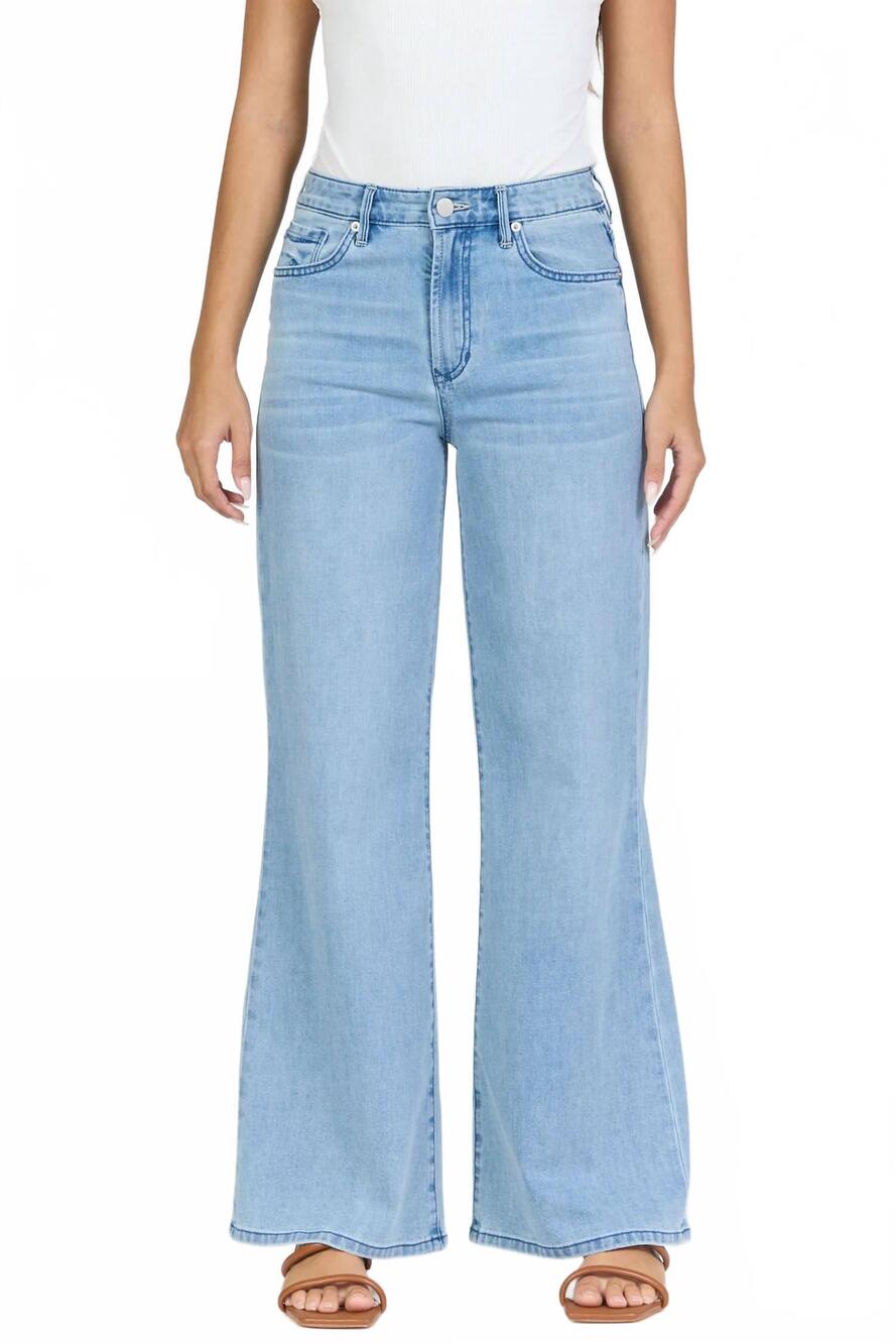 NEW DEAR JOHN DENIM fiona denim wide leg jeans in eclipse